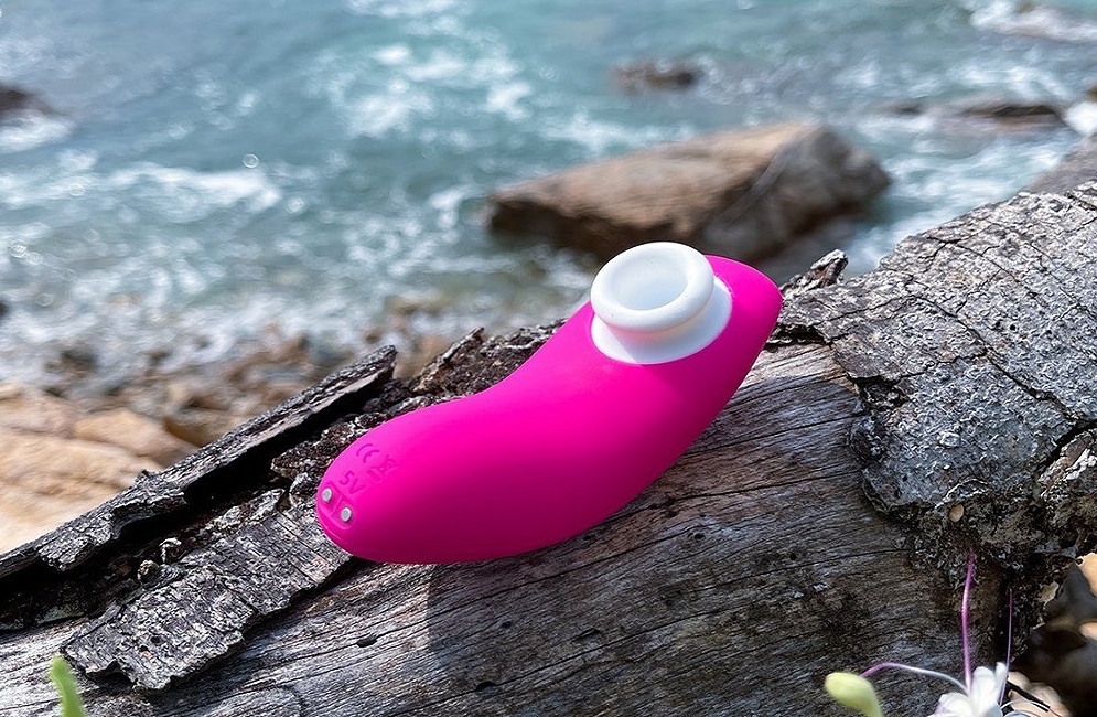 vibrator lies on the background of the sea